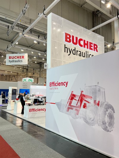 Bucher Messestand Banner