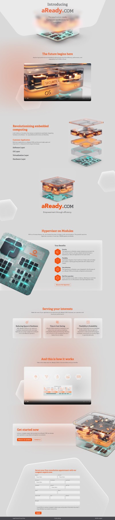 congatec aReady Landingpage