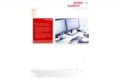 Die alte Website von gisiger madörin