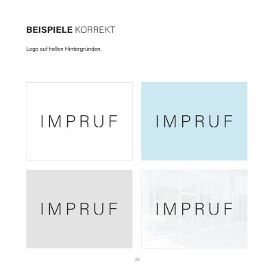 Corporate Design Referenz: IMPRUF – Logo