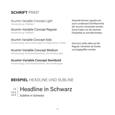 Corporate Design Referenz: IMPRUF – Schrift