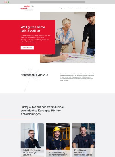 Website Referenz: gisiger madörin