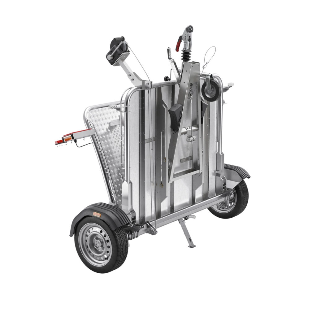 3D Visualisierung 3 3D Produktvisualisierung eines zusammengeklappten Anhängers